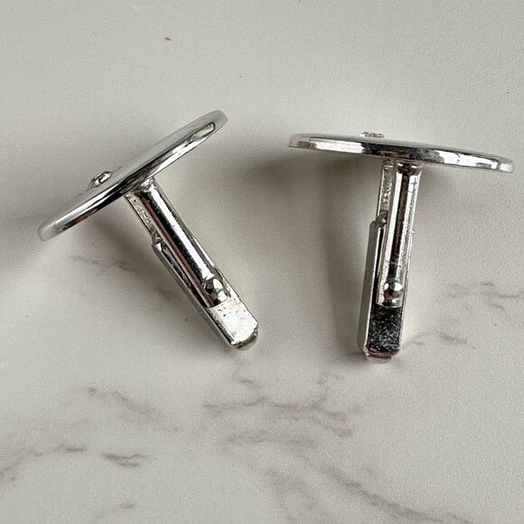 Anson Silver Cufflinks with Rhinestone - Picture 3 of 8